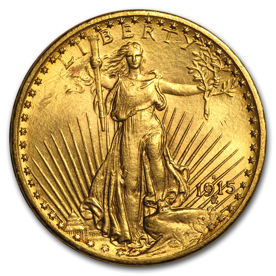 1915-S $20 Saint-Gaudens Gold Double Eagle AU 1915-S $20 Saint-Gaudens Gold Double Eagle AU